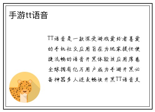 手游tt语音
